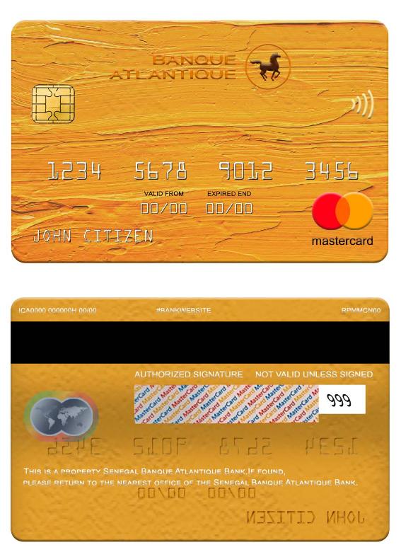 Senegal Banque Atlantique Bank mastercard
